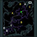 Unbreakable caverns (white) and corresponding key caverns (yellow)